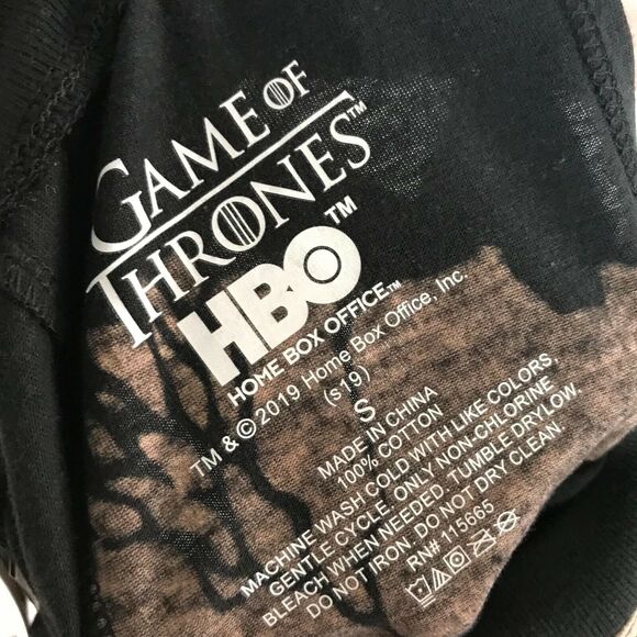 3/$20 Game Of Thrones NWT Junior Small Map Tank Top 100% Cotton Black Tan HBO - Picture 3 of 7